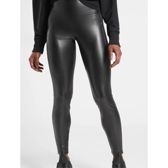 Athleta Pants - ATHLETA Delancey Shine Tight Black NWOT Size Large